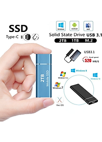 M.2 SSD Di Động Ổ SSD 2TB 1TB Thiết Bị Lưu Trữ Ổ Cứng Máy Tính Di Động USB 3.1 Cứng Di Động Ổ SSD Đĩa