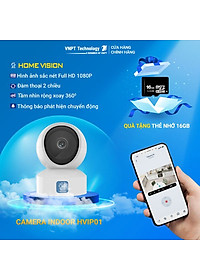 Camera IP Wifi VNPT Technology ONE HOME Home Vision HVIP01 xoay 360 quan sát rõ ngày và đêm hàng chính hãng