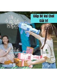 Máy bắn bong bóng xà phòng, bắn bong bóng 32 nòng cực đẹp, nhiều bóng cho bé tích cực vận động, vui chơi giải trí