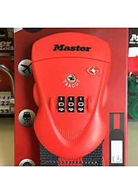 Dây Đai Vali Master Lock 4702 EURD RED Đầu khóa số có chứng nhận TSA - MSOFT