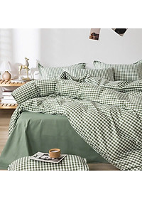 Bộ chăn ga gối cotton PL1 Lidaco decor phòng ngủ theo phong cách vintage với sắc màu trẻ trung