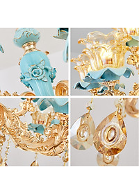 Đèn chùm MOFAI pha lê trang trí nội thất sang trọng 15 tay - kèm bóng LED chuyên dụng