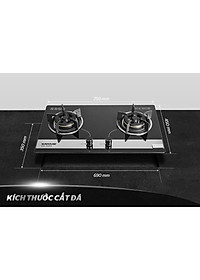 Bếp gas âm kính Sunhouse SHB8836, Mặt kính cường lực siêu bền, Có cảm biến tự động ngắt gas, Hàng chính hãng - Bảo hành 24 tháng tại nhà