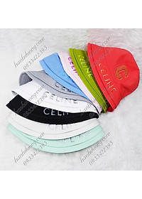 Nón bo cụp mũ bucket 2 vành đội được 2 mặt thêu chữ C vải cotton cao cấp thời trang, cá tính phù hợp cho cả nam và nữ