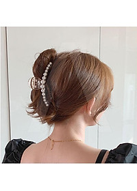 Kẹp Tóc Càng Cua Đính Ngọc Trai Nhân Tạo Phong Cách Hồng Kông Thâp Niên 90s