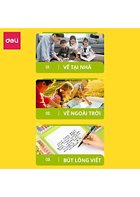 Bút Brush Bút Dạ Màu Marker Chuyên Viết Calligraphy Đầu Mềm Dành Cho Học Sinh Mĩ Thuật Hội Hoạ Deli - Tô Vẽ Truyện Tranh Manga Anime - HM555