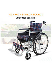 Xe lăn đa năng có bô vệ sinh, có thắng NIKITA S213-5 dành cho người khuyết tật, bệnh nhân, người già 2024