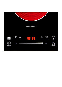 Bếp Hồng Ngoại Lock&Lock EJI421 (2000W) Mặt Bếp Kính Crystal, Chịu Nhiệt, Chịu Lực Tốt, Không Có Bức Xạ -  Hàng Chính Hãng Tặng Combo Ống Hút + Cọ Rửa