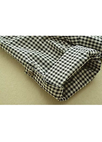 Áo sơ mi nữ Haint Boutique dáng dài thiết kế kẻ caro tay lỡ A05