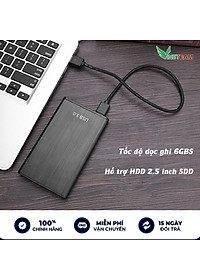 Hộp Đựng Ổ Cứng Di Động HDD SSD Box 2.5 VINETTEAM USB 3.0 Tốc Độ 6gbs Dành Cho Windows Mac OS – Hàng Chính Hãng