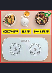 Đĩa hâm nóng đồ ăn trà cafe sữa SOP MEDIA kèm đế điện dùng cho mọi chất liệu an toàn tiện lợi, có mặt kính cường lực Hàng Chính Hãng