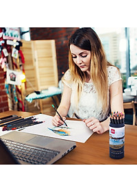 Bút chì màu cao cấp Deli dạng cốc - 24 màu/36 màu/72 màu - 68100/68101/68114