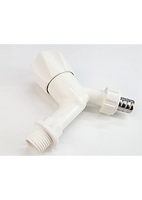 Bộ 3 vòi hồ tay núm tròn nhựa PP trắng, thân ngắn, ren 21-27mm Eurolife EL-HN05 (Trắng) (3 cái)