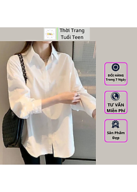 Áo sơ mi nữ tay dài form rộng trơn trẻ trung nặng động vải lụa mềm mịn-MUD03
