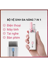 Bộ dụng cụ vệ sinh bàn phím máy tính, laptop, máy ảnh, tai nghe đa năng 7in1 nhỏ gọn tiện lợi, dễ dàng mang theo - Hàng chính hãng
