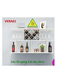 Kệ rượu trang trí treo tường VKRA01A