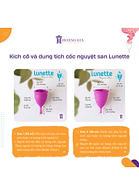 Cốc Nguyệt San Lunette (Màu Trong) Nhập Khẩu Phần Lan - 100% Silicon Y Tế Cao Cấp Đạt Chuẩn FDA - Hàng Chính Hãng - Lunette Menstrual Cup Clear (Size 1 hoặc size 2)