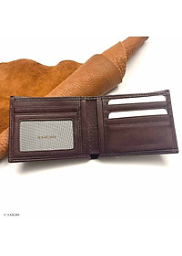 Bóp Nam Da Bò VINTAGE Hoài Cổ, Chất Da Mềm Mại - Vân Tự Nhiên, Size Lớn, Thiết Kế Cổ Điển, Đơn Giản - Mỏng Nhẹ, Dáng Ngang - Gập 2, Ngăn Đựng Tiền Có Khóa Kéo, Nhiều Ngăn Để Giấy Tờ Tiện Dụng - Hàng Chính Hãng SAIGIO