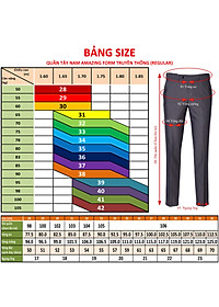 Quần tây nam công sở hiệu Amazing, form truyền thống, hoạ tiết vân chìm, không ly