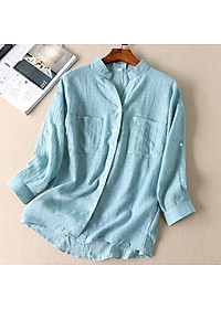 Áo đũi nữ Haint Boutique, Áo sơ mi nữ cổ V xinh phong cách vintage Sm99