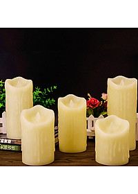 Nến Điện Tử Tim Lắc Cao Cấp Mô Phỏng Như Nến Sáp Tặng Kèm Pin