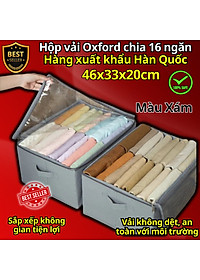 Bộ hộp vải đựng đồ 9 ngăn và 16 ngăn mã HQ4 - Combo hộp vải đựng quần áo chia ngăn gọn gàng tiện lợi chất vải Oxford cao cấp