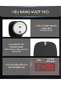 Nồi Cơm Điện Tử BlueStone RCB-5946 - Dung Tích 1,5 lít  - Công suất 860W - Lòng nồi phủ chống dính cao cấp an toàn sức khỏe - 6 chế độ cài đặt sẵn - Bảo hành 2 năm - Hàng chính hãng