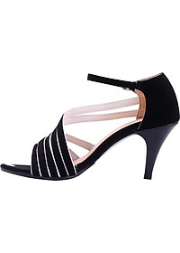 Giày Sandal Nữ Cao Gót Huy Hoàng HT7061 - Đen