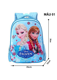 Balo công chúa Elsa Anna ba lô cho bé gái Frozen 2 cặp đi học siêu nhẹ size tiểu học
