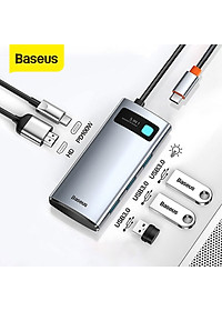 Hub Baseus Metal Gleam Series Multifunctional Type-C HUB Docking Station -Hàng Chính Hãng