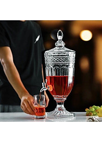BÌNH THỦY TINH ĐỰNG NƯỚC CÓ VÒI VẶN INOX ĐA NĂNG CRYSTAN - VD64  ( GIAO HOA VĂN NGẪU NHIÊN ) 