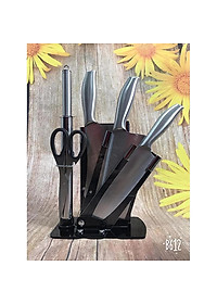 Bộ Dao Nhà Bếp Cao Cấp - Bộ Dao Kéo 6 Món Nhật Bản Cao Cấp chóng han gỉ, tặng kèm khay để giao kéo - Hàng chính hãng dododios - Logo trên thân bộ dao là hình và kí tự ngẫu nhiên