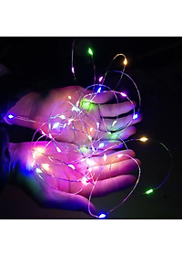 Dây đèn led đom đóm trang trí pin không nháy tiểu dây bóng đèn fairy light cao cấp, tinh tế sang trọng decor phòng, du lịch, lều trại, luôn sáng - Chính hãng DEHA