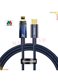 Cáp Sạc nhanh 20W tự ngắt Gen2 có đèn led báo Baseus Explorer Series cho iPhone13,12,11.....8plus/ iPad (Type C to IP Auto Power-Off, PD 20W Fast Charging Data Cable )- Hàng chính hãng