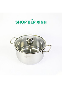 Bộ nồi chảo xửng hấp 3 Đáy Inox 430 cao cấp Fivestar Standard bếp từ nắp kính , tặng 1 vá canh