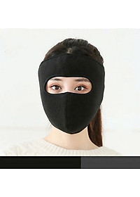 COMBO 2 Khẩu trang ninja vải nỉ kính che kín mặt kín tai chống nắng gió lạnh bụi - khau trang kinh che kin MÀU ĐEN