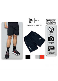 Quần thun nam tập gym DO GYM SHOP logo thêu, thun poly co giãn 4 chiều thoáng mát.