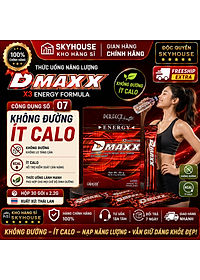 DMAXX thức uống bổ sung vitamin năng lượng không đường DAMODE 3 gói dùng thử màu đỏ