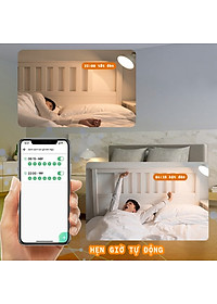 Công tắc thông minh HUNONIC DATIC 4 nút màu trắng - Điều khiển từ xa bằng điện thoại - Công nghệ 4.0