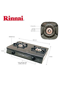 Bếp Ga Đôi Rinnai RV-365(G)N + Tặng kèm 1 bộ van và dây gas - Hàng Chính Hãng
