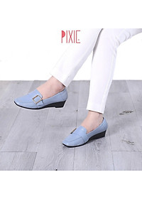 Giày Búp Bê Đế Xuồng Da Thật Gắn Khoá Pixie X596