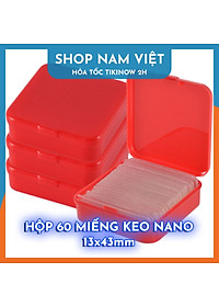 Hộp 60 Miếng Keo Nano 2 Mặt Trong Suốt Chống Nước, Không Để Vết Keo