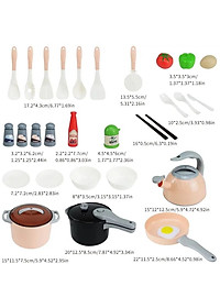 Đồ Chơi Nhà Bếp Nấu Ăn 32 Món Đồ Chơi Giáo Dục Phát Triển Kỹ năng Cho Trẻ Em