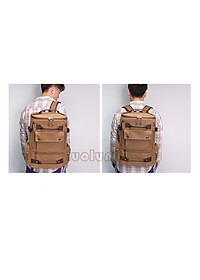 Balo du lịch nam vải canvas cao cấp Dành Cho Đi Học, Dã Ngoại, Đi Phượt, Đựng Laptop (14-17")