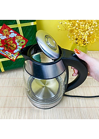 Ấm đun siêu tốc Lock&Lock thân bình thủy tinh dung tích 1.8L công suất 1850W EJK418SLV - Hàng chính hãng