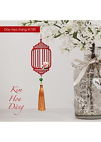 Combo 6D - Bộ 6 dây treo trang trí Tết Khai Lộc Hoàng Kim màu đỏ, trang trí mai, đào