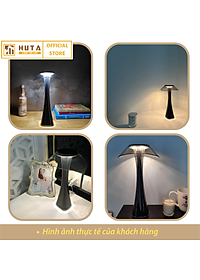 Đèn Led Để Bàn Quầy Bar Nhà Hàng Huta ET1 Cảm Ứng Tích Điện Pin Sạc Điều Chỉnh Độ Sáng, 3 Màu Sắc Ánh Sáng, Decor Trang Trí Quán Cà Phê, Lounge