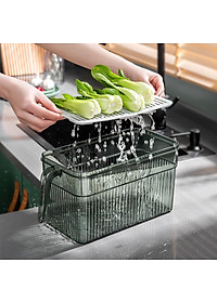 Hộp Đựng Thực Phẩm Tủ Lạnh Loại To 5L Có Quai Xách Và Giá Lỗ Tách Nước Tiện Lợi Phân Phối Chính Hãng 