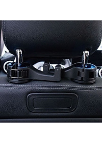 Giá móc treo đa năng kiêm kẹp đỡ điện thoại cài sau ghế ô tô, xe hơi mẫu mới với chốt cài kim loại chắc chắn.