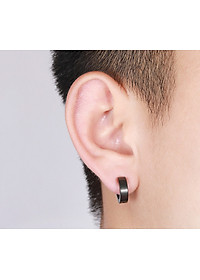 Bông Tai Nam Khoen Tròn Loại Kẹp Ko Cần Bấm Lỗ Tai Chất Liệu Thép Titan Ko Rỉ Ko Dị Ứng TT 0851 - 1 Cặp